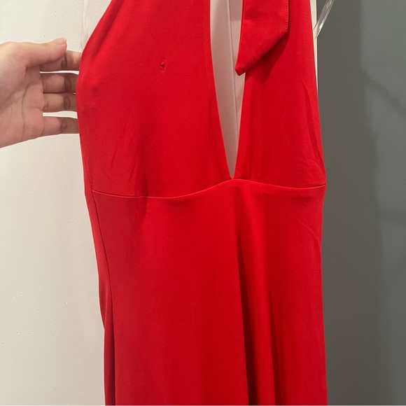 NWT Nookie Maxi Dress Red Illegal Gown Halter Sleeveless size S - Picture 4 of 11